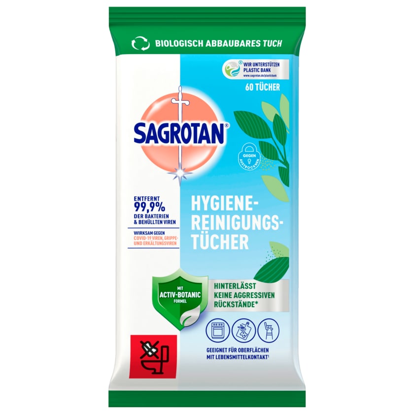 Sagrotan Desinfektion Hygiene-Reinigungstücher 60 Stück